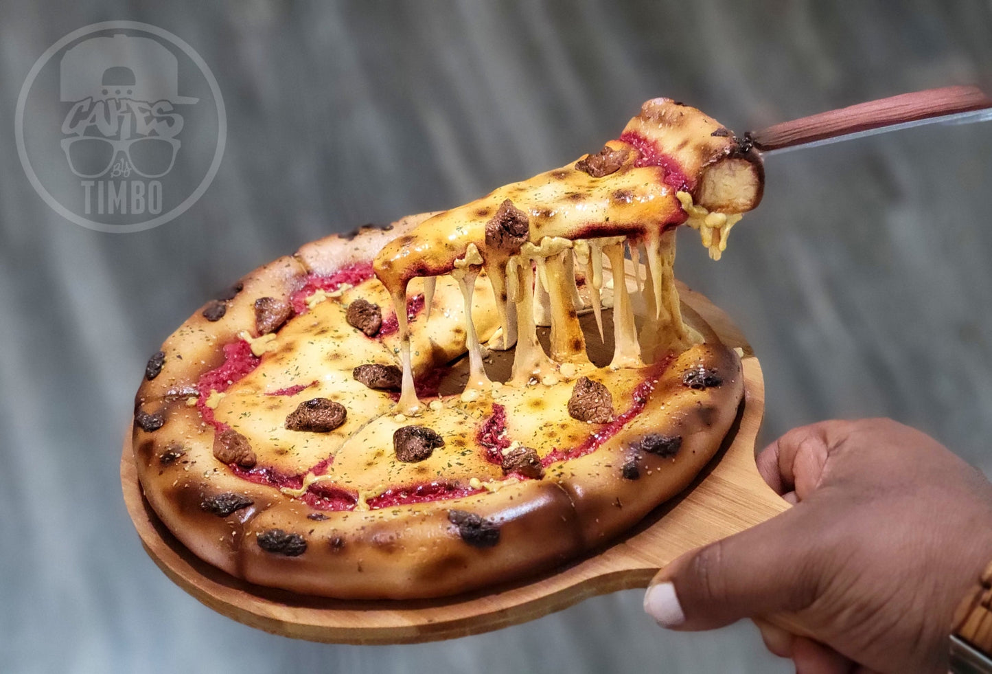 Gravity Defying Pizza Cake (Facebook Class)