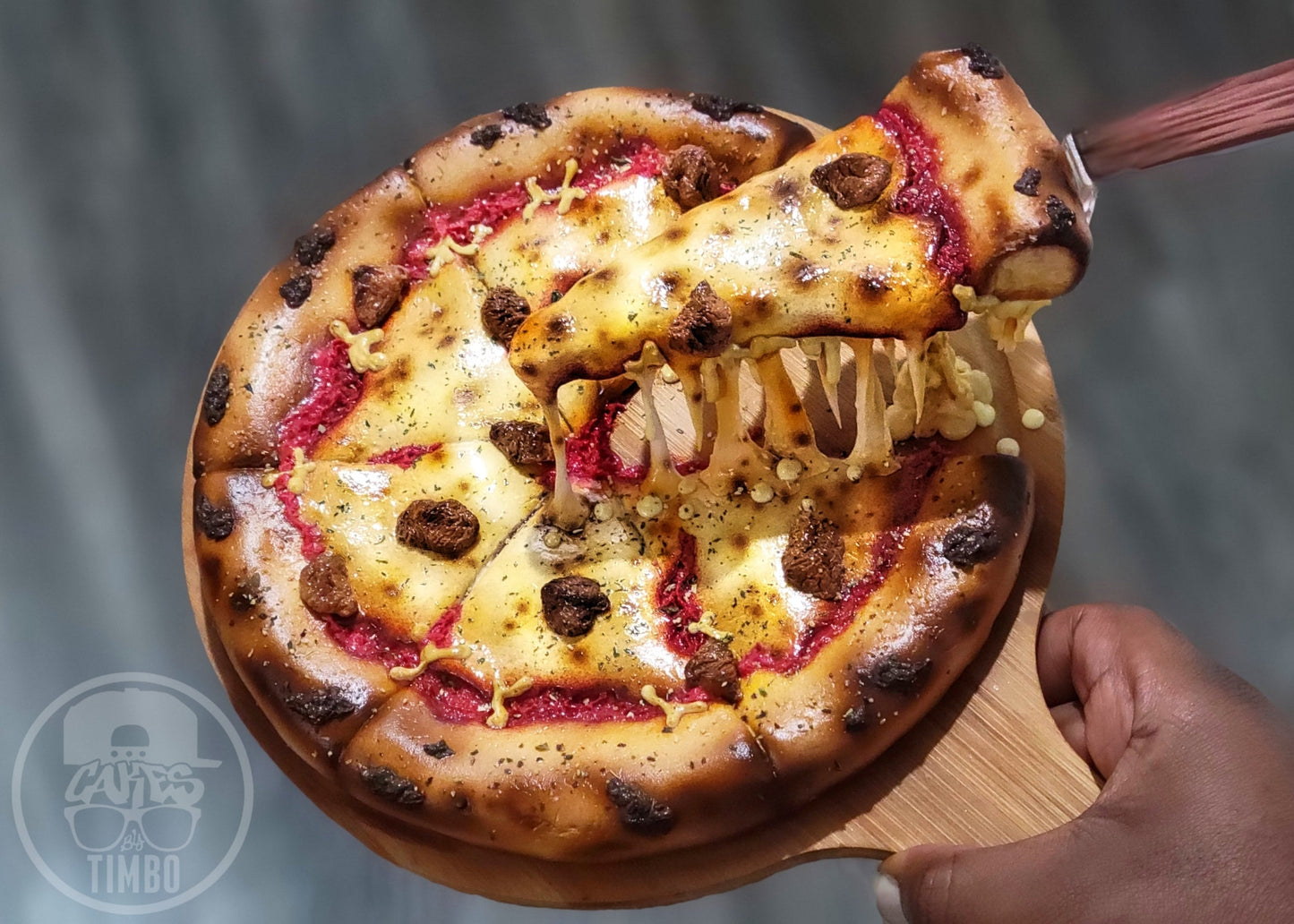 Gravity Defying Pizza Cake (Facebook Class)