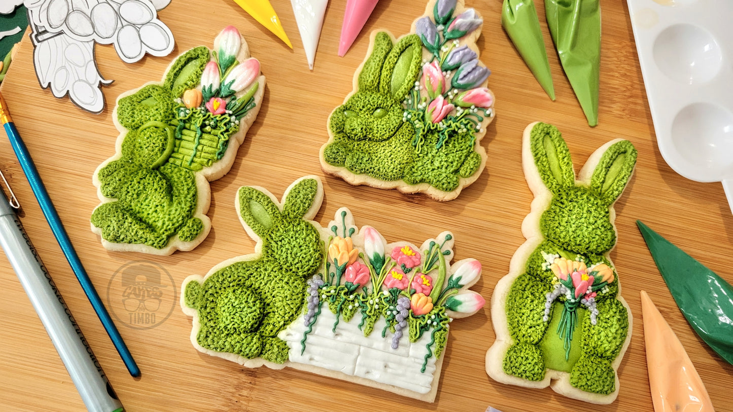 3D Royal Icing Sculpting III: Mini Easter Floral Cookies